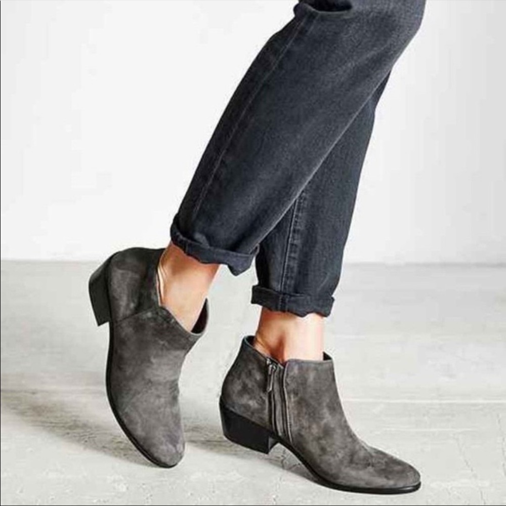 Sam Edelman‎ Petty Suede Ankle Boot Gray Size 7.5